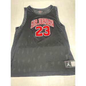 Jordan Brand Mens Air Jordan 23 Basketball Jersey Black Mesh Size L